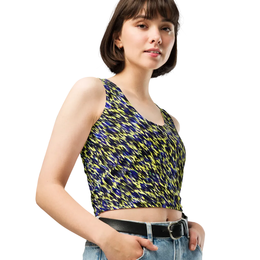 Lemon Lightning on Crop Top — Right Front