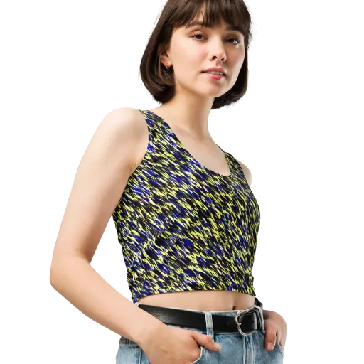 Lemon Lightning on a Crop Top
