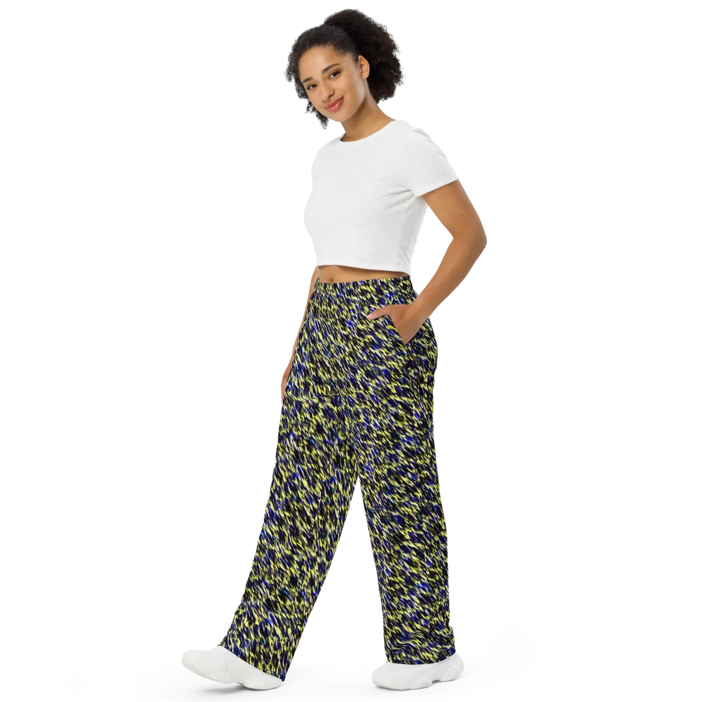Lemon Lightning on Wide-Leg Pants — Left Front