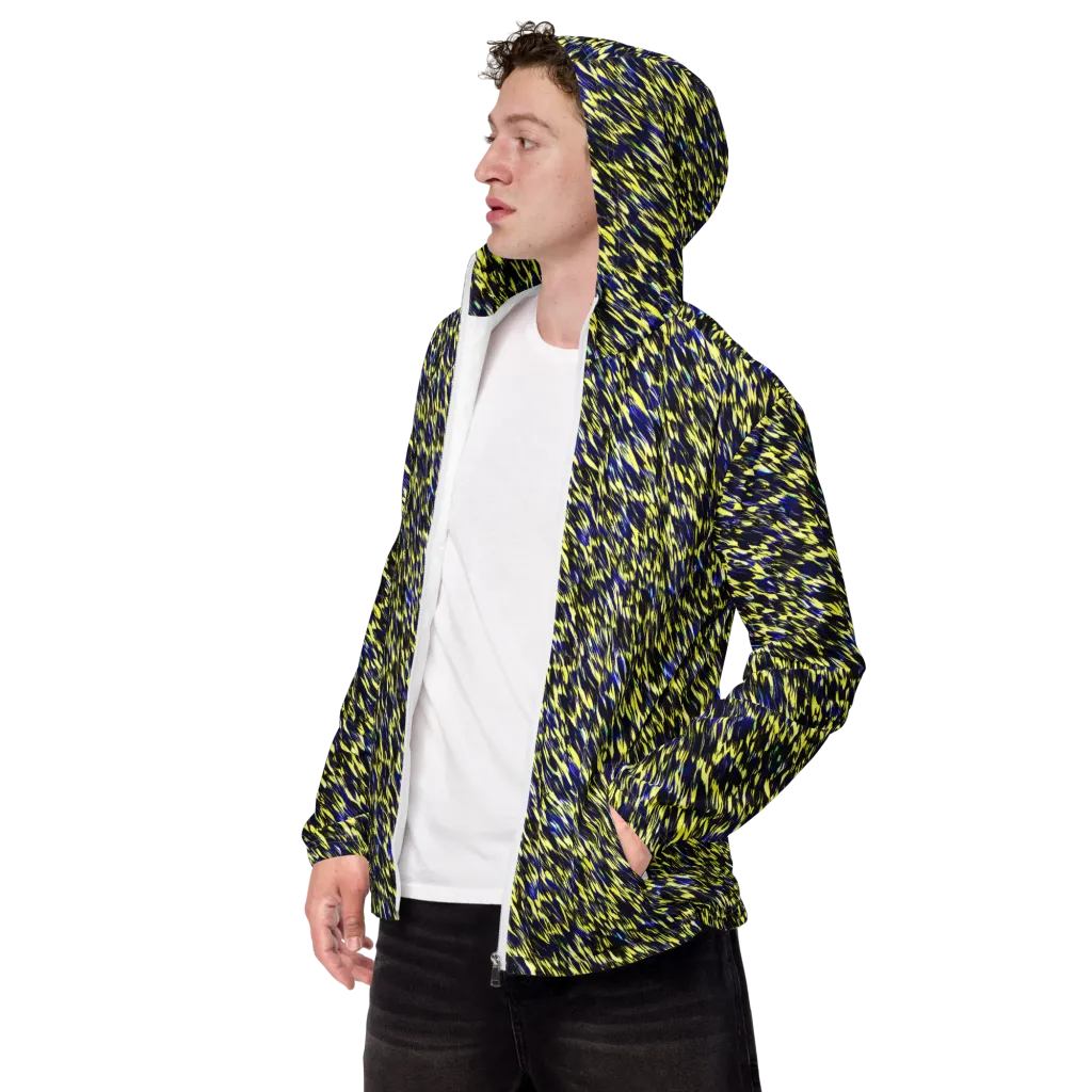 Lemon Lightning on Men's Windbreaker — Left Front