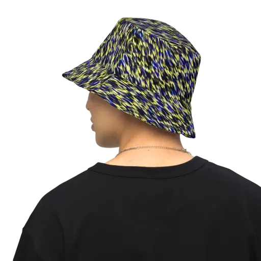Lemon Lightning on a Reversible Bucket Hat
