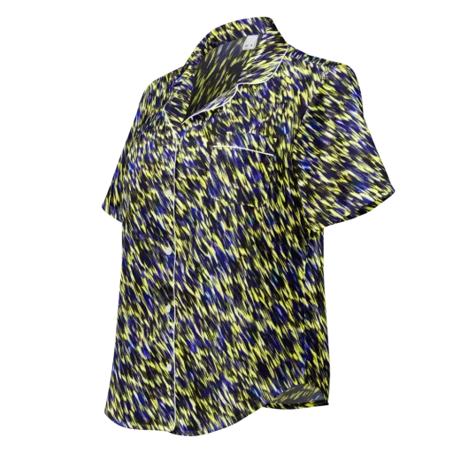Lemon Lightning on a Women's Short Sleeve Pajama Top
