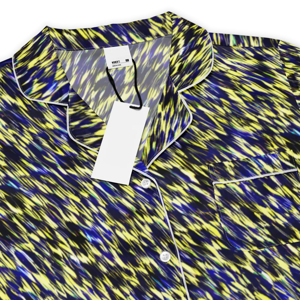 Lemon Lightning on Women's Short Sleeve Pajama Top — Product details