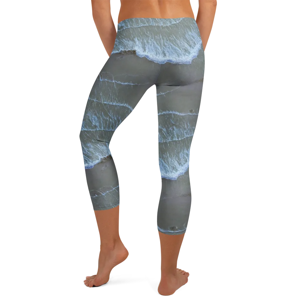 Silver Surf on Capri Leggings — Back