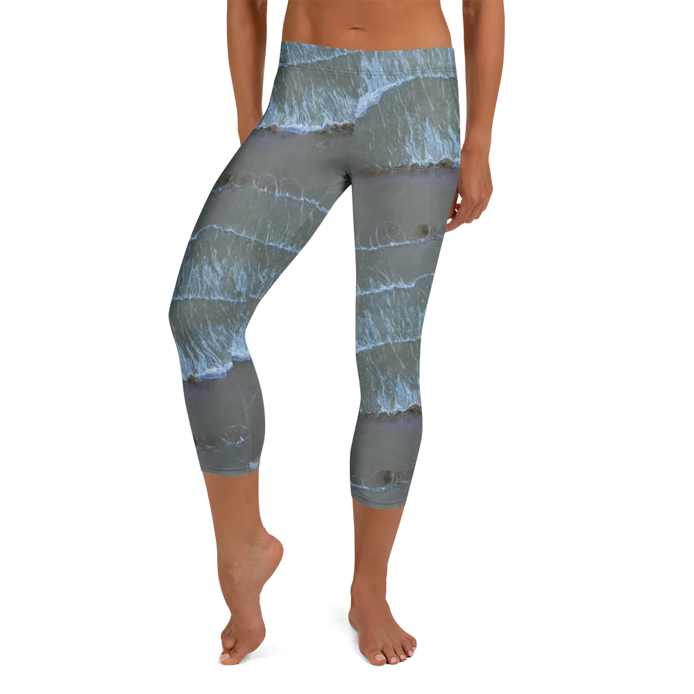Silver Surf on Capri Leggings — Front
