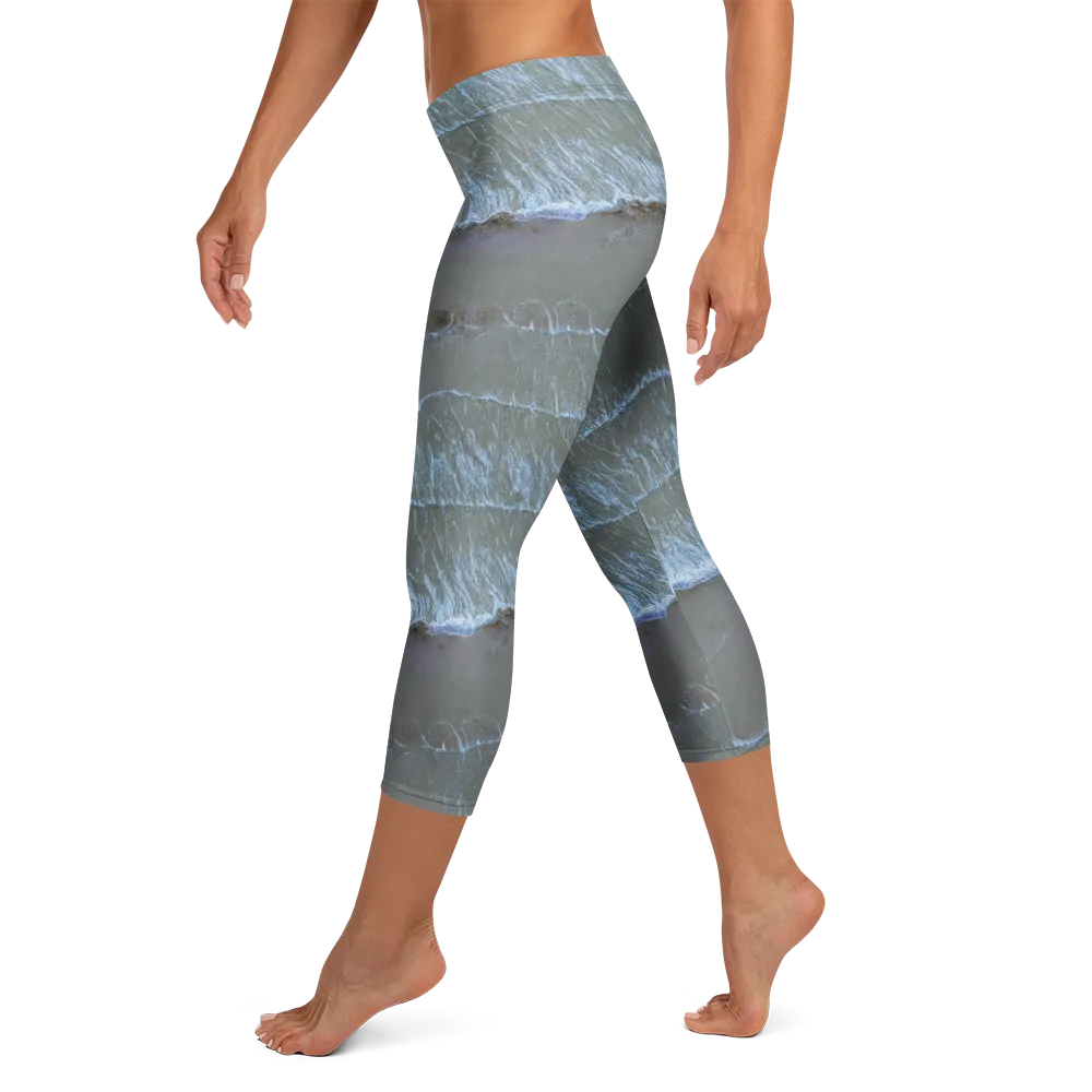 Silver Surf on Capri Leggings — Left