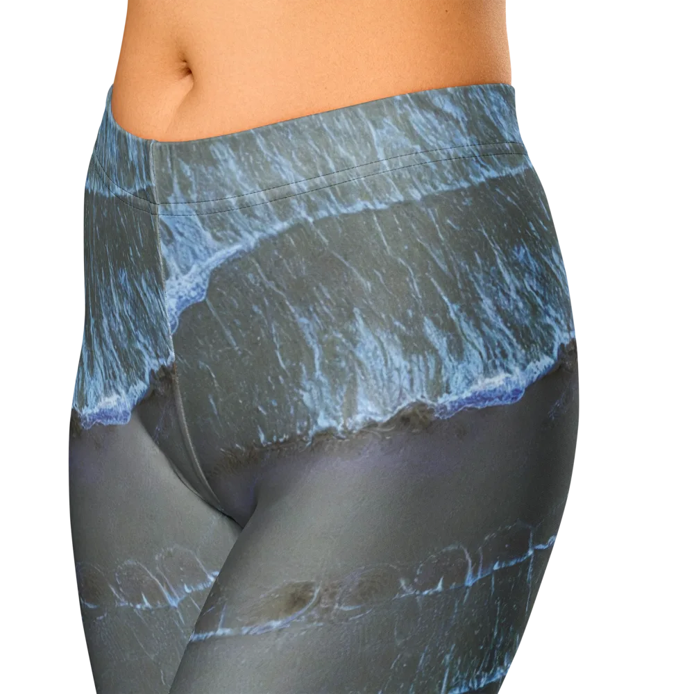 Silver Surf on Capri Leggings — Zoomed-in