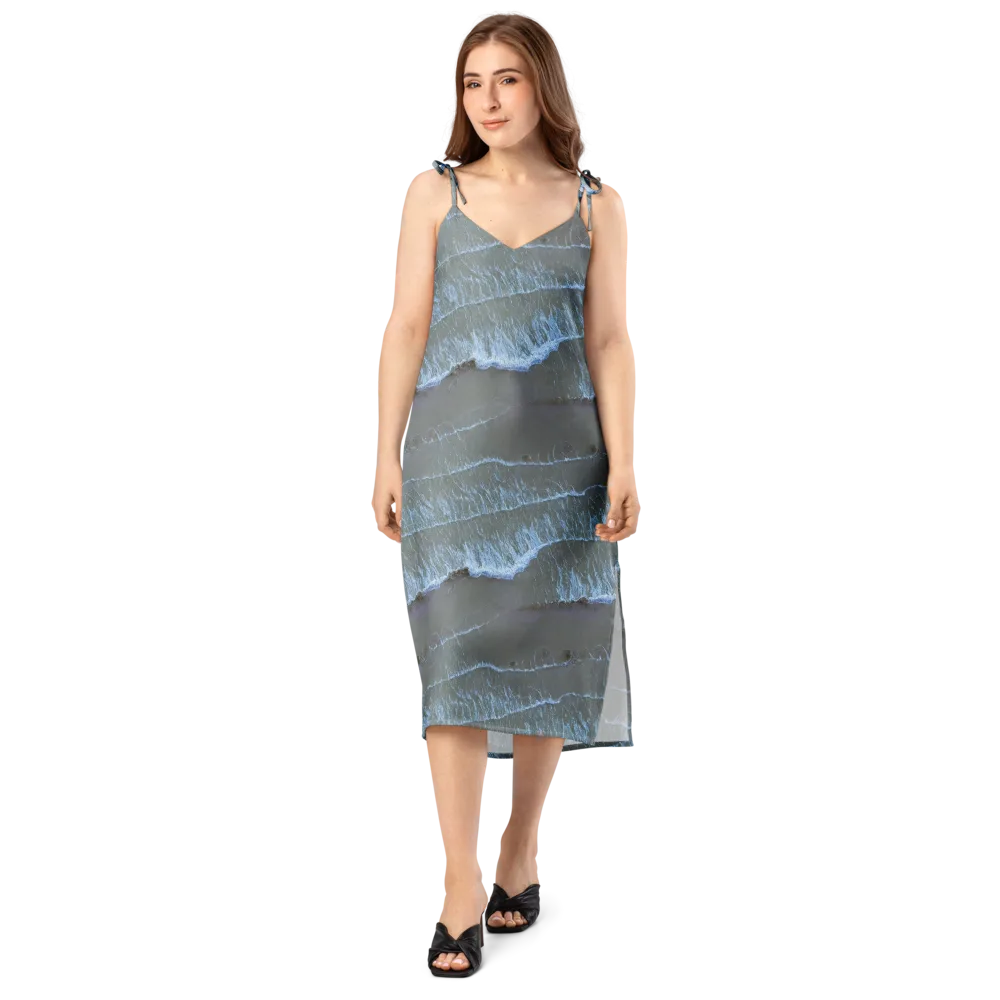 Silver Surf on Slip Dress — Front