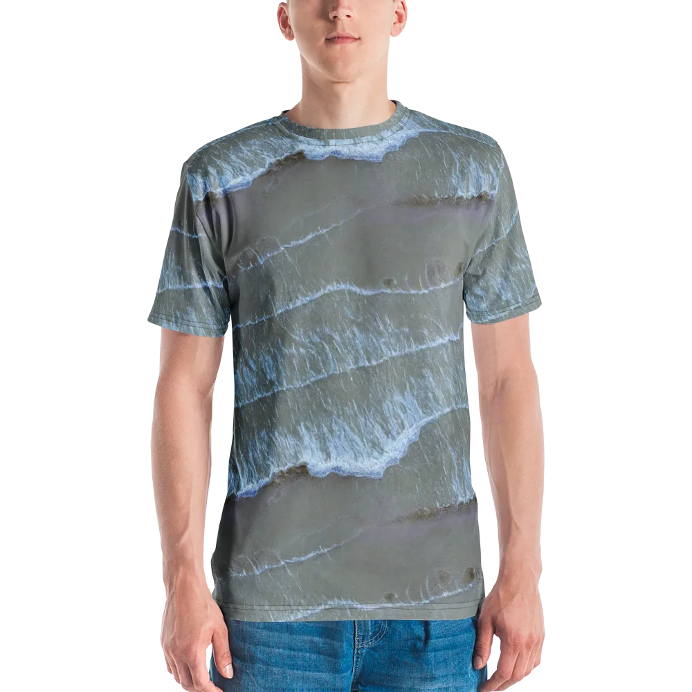 Silver Surf on Men's Crew Neck T-Shirt — Front