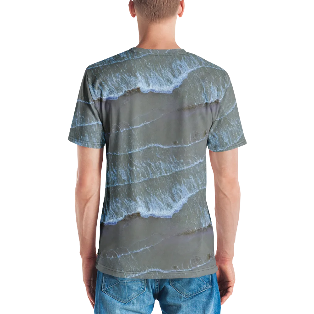 Silver Surf on Men's Crew Neck T-Shirt — Back