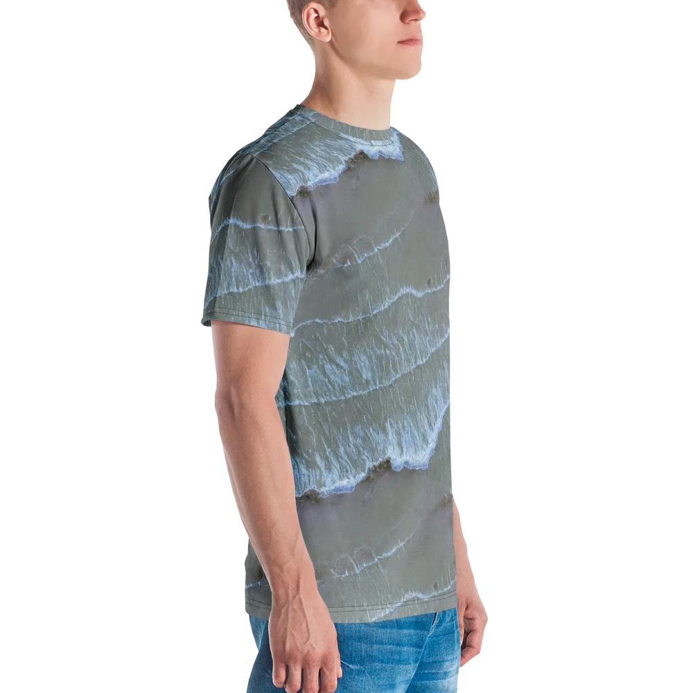 Silver Surf on Men's Crew Neck T-Shirt — Right