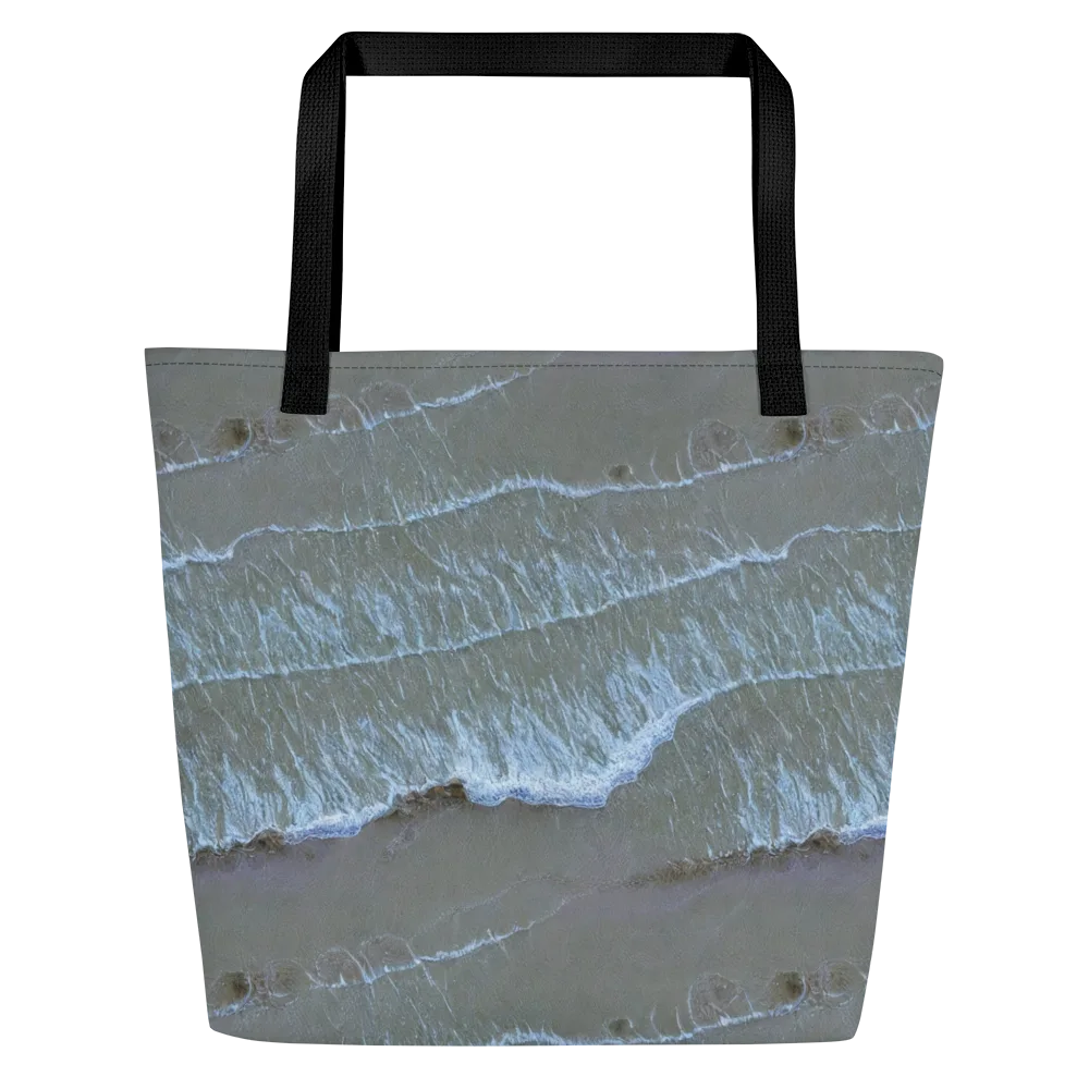 Silver Surf on Large Tote Bag W/ Pocket — Front