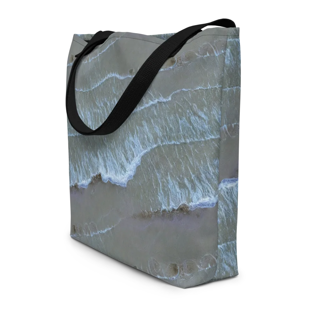 Silver Surf on Large Tote Bag W/ Pocket — Front