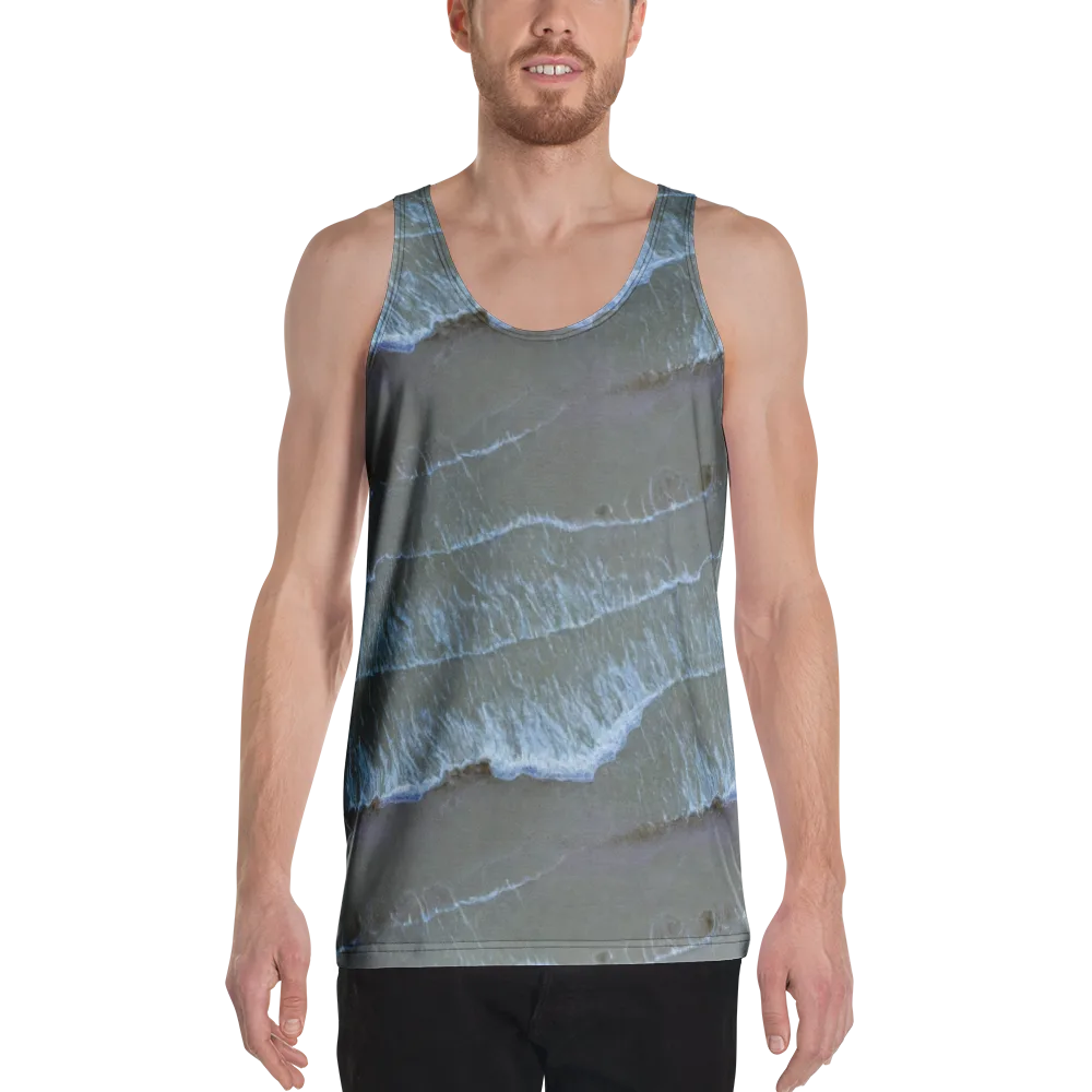 Silver Surf on Men's Tank Top — Front