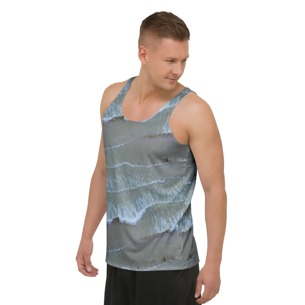 Silver Surf on Men's Tank Top — Left Front