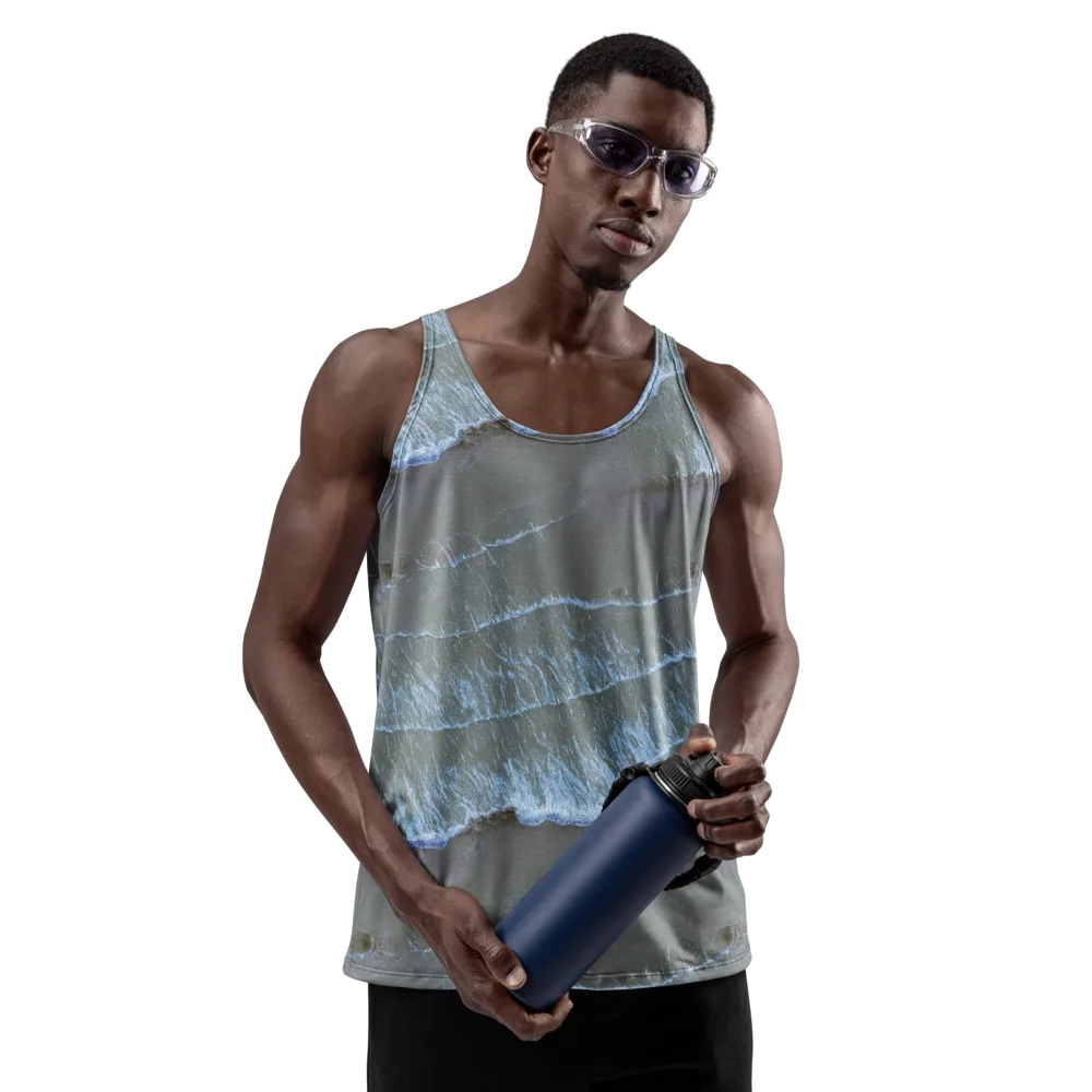 Silver Surf on Men's Tank Top — Front