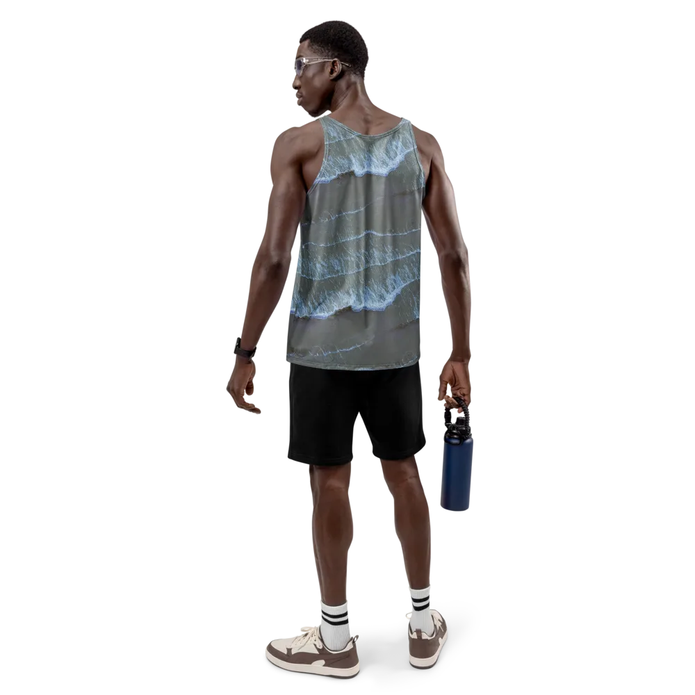 Silver Surf on Men's Tank Top — Back
