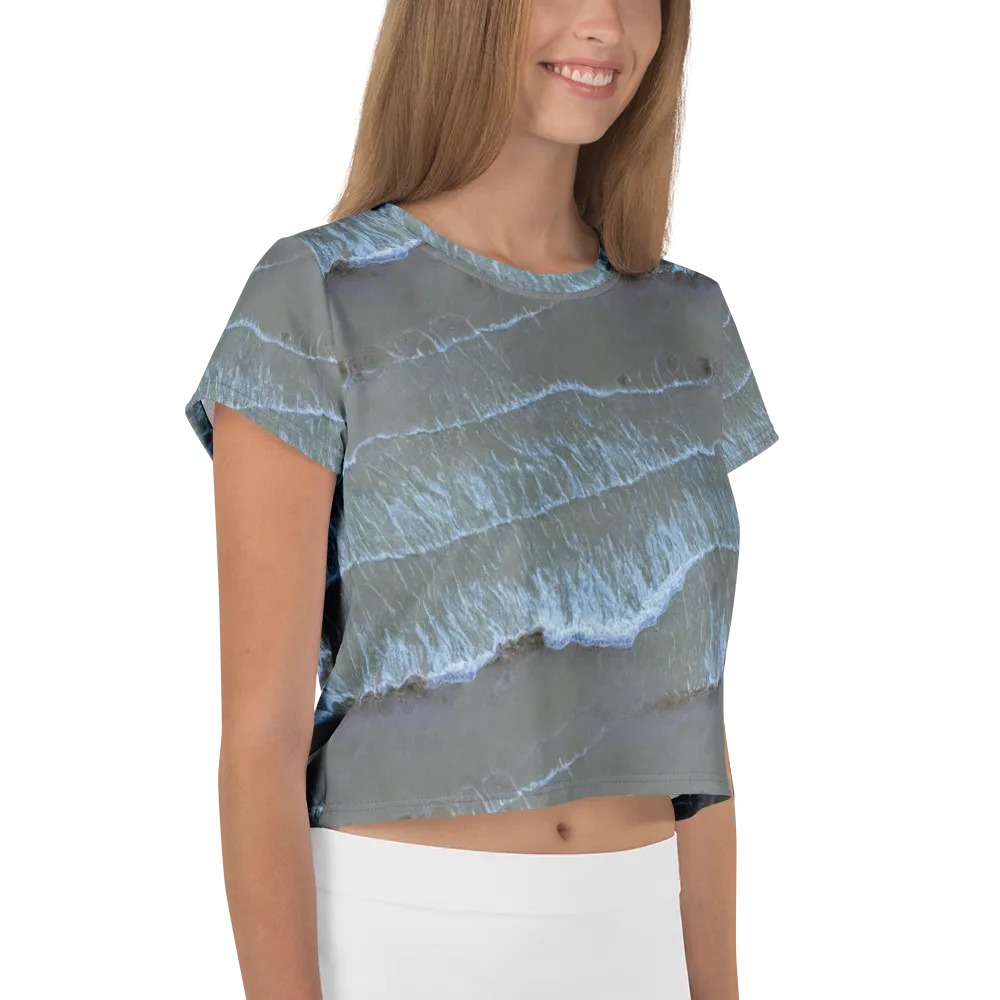 Silver Surf on Crop Tee — Right