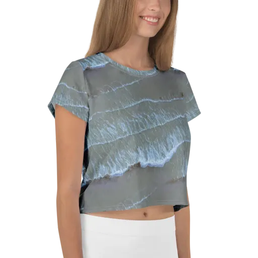 Silver Surf on a Crop Tee