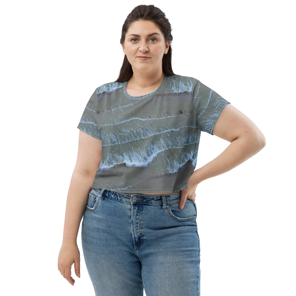 Silver Surf on Crop Tee — Front