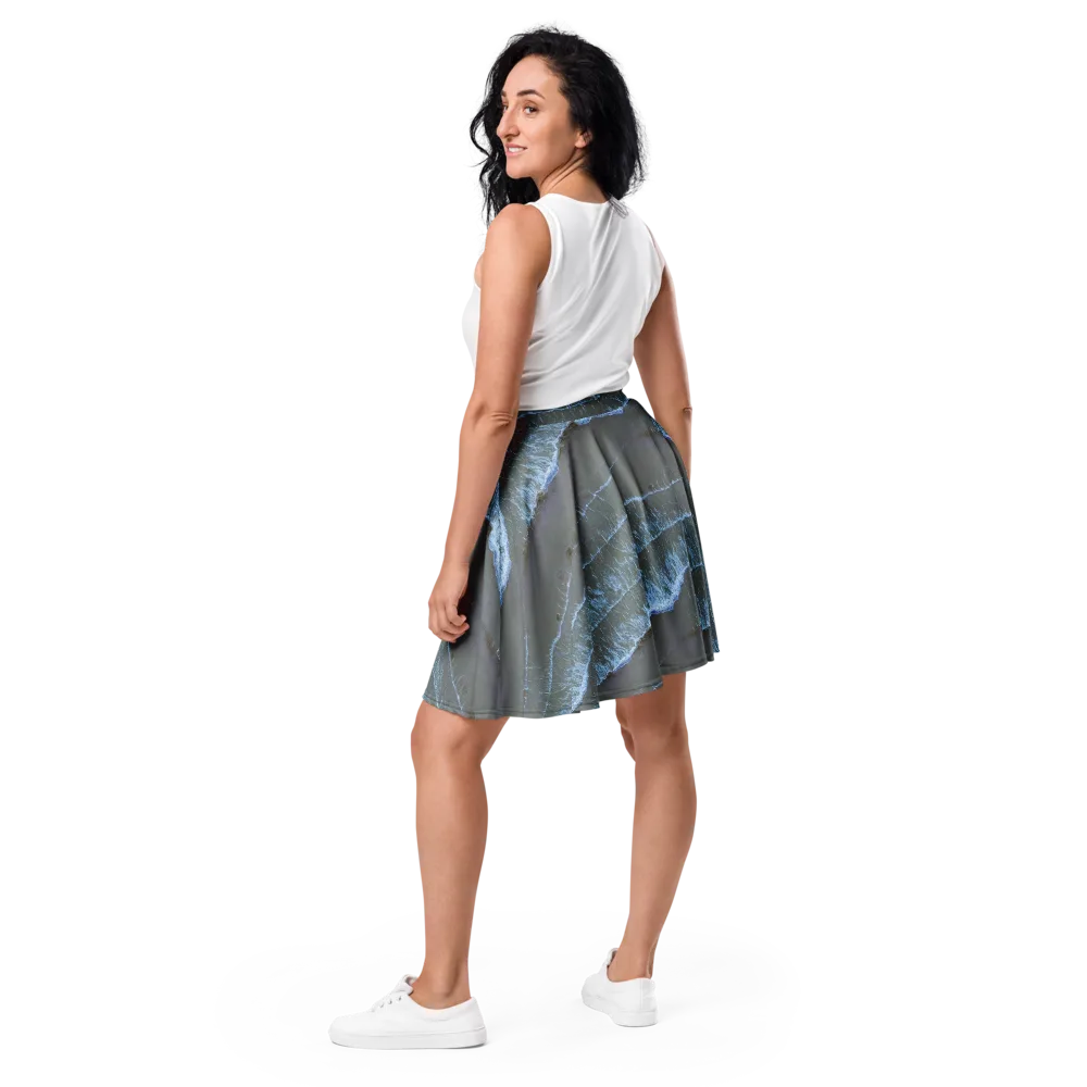 Silver Surf on Skater Skirt — Back