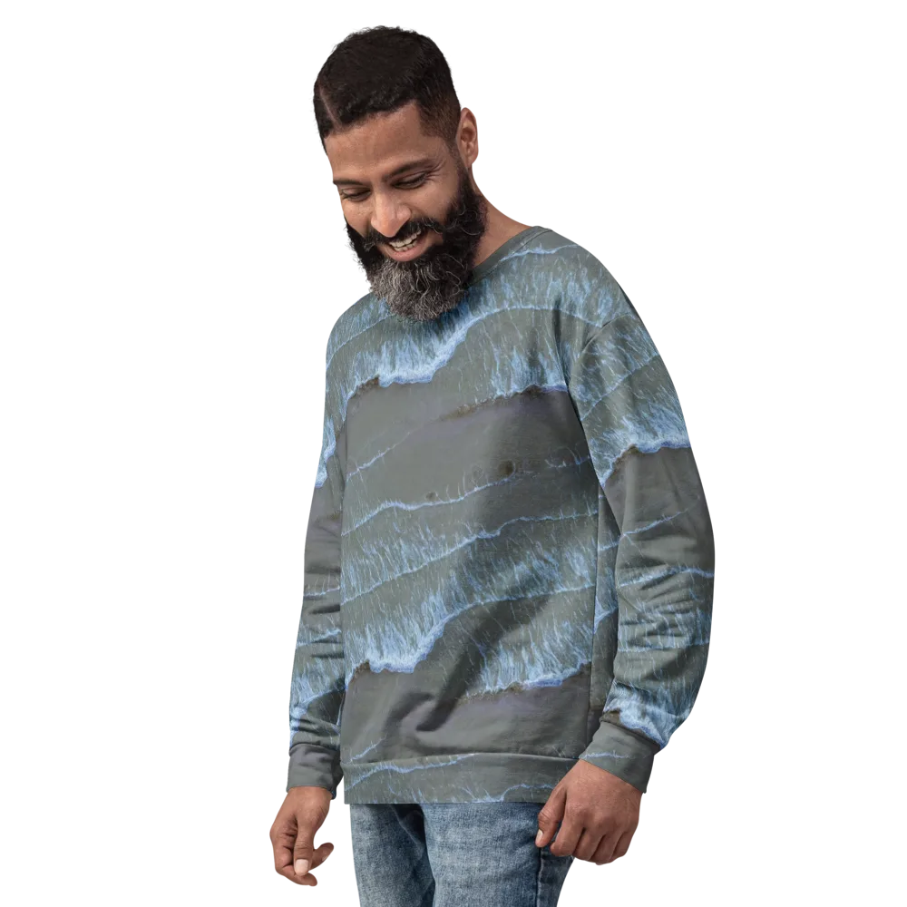 Silver Surf on Sweatshirt — Left Front