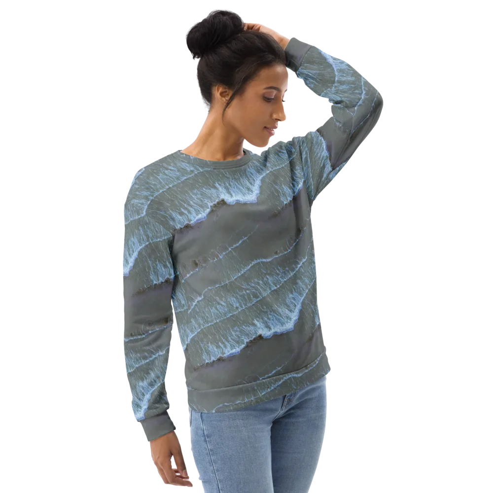 Silver Surf on Sweatshirt — Right Front