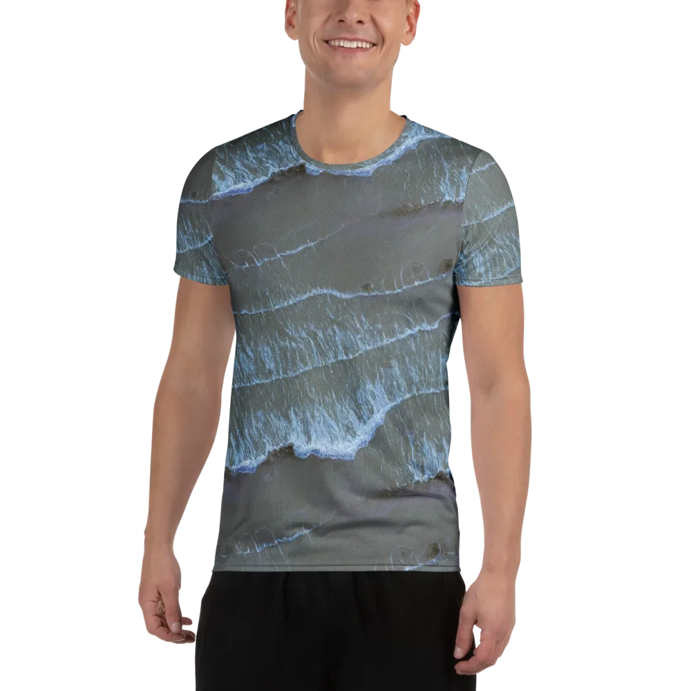 Silver Surf on Men's Athletic T-Shirt — Front
