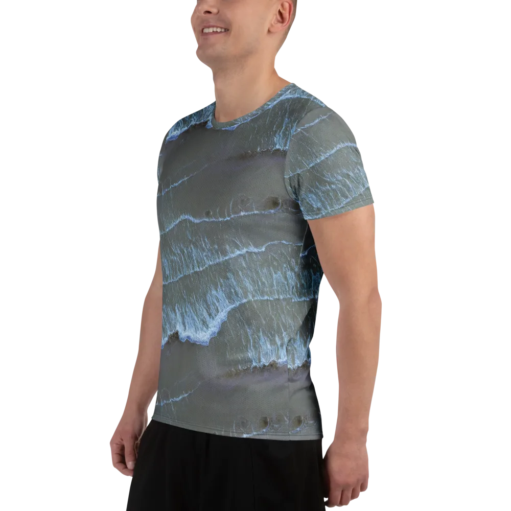 Silver Surf on Men's Athletic T-Shirt — Left