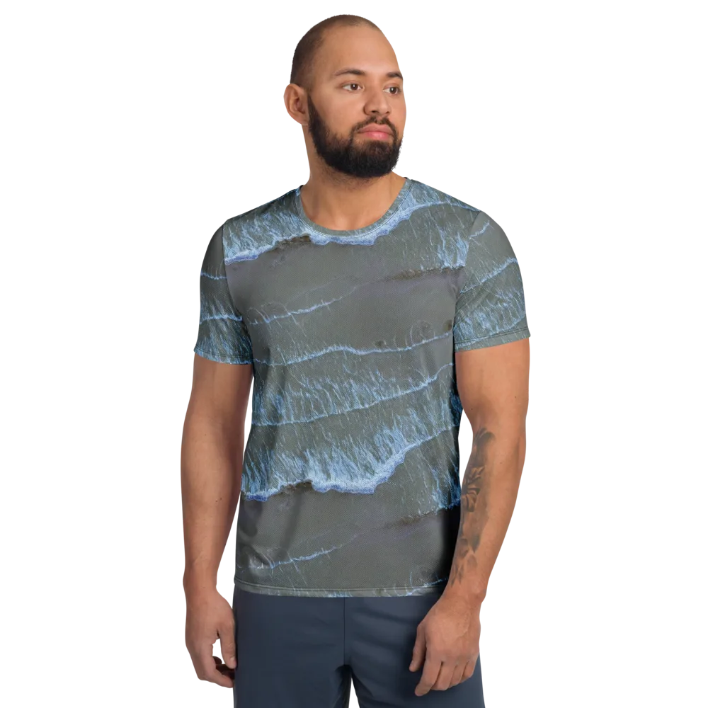Silver Surf on Men's Athletic T-Shirt — Front