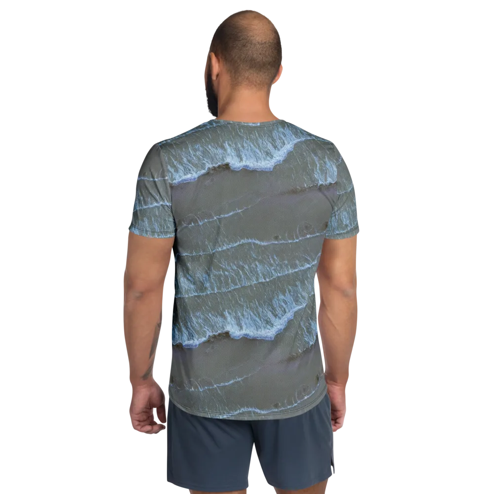 Silver Surf on Men's Athletic T-Shirt — Back