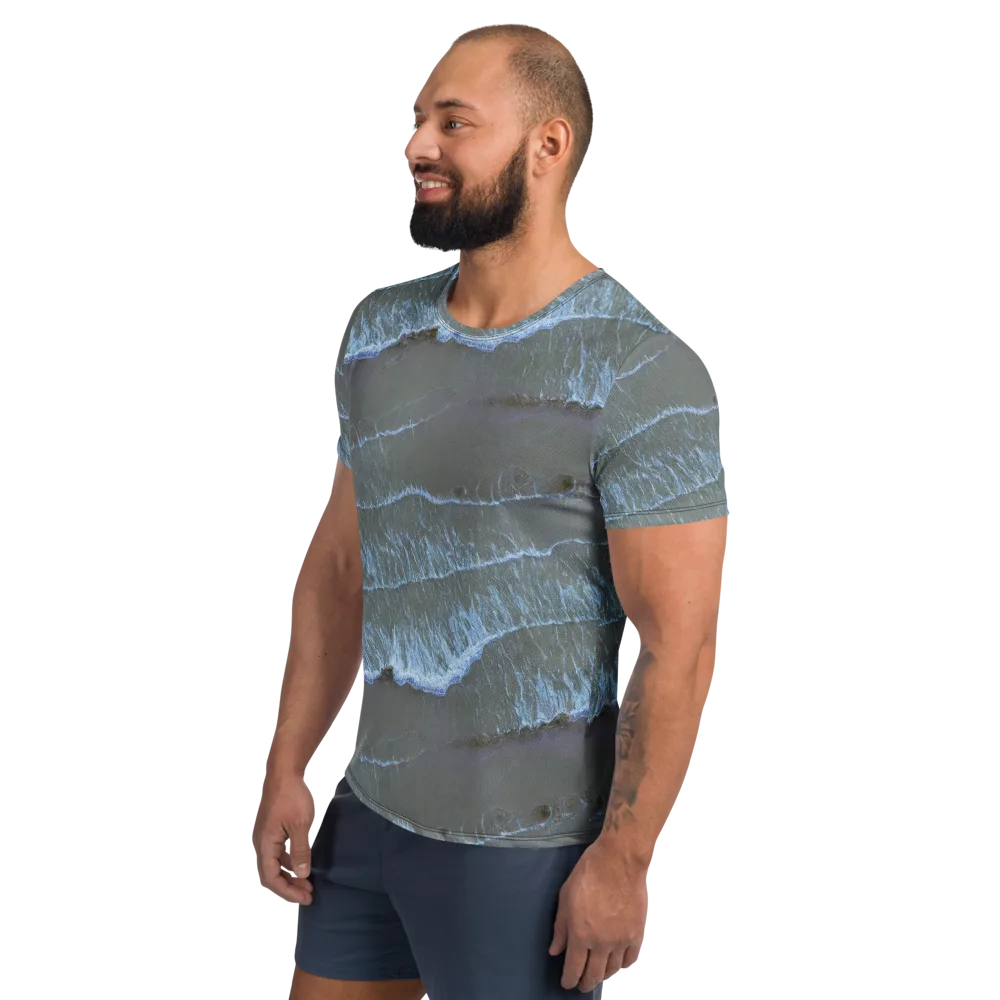 Silver Surf on Men's Athletic T-Shirt — Left