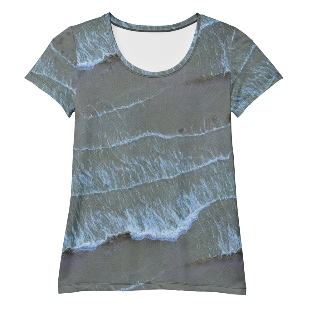 Silver Surf on Women's Athletic T-Shirt — Front