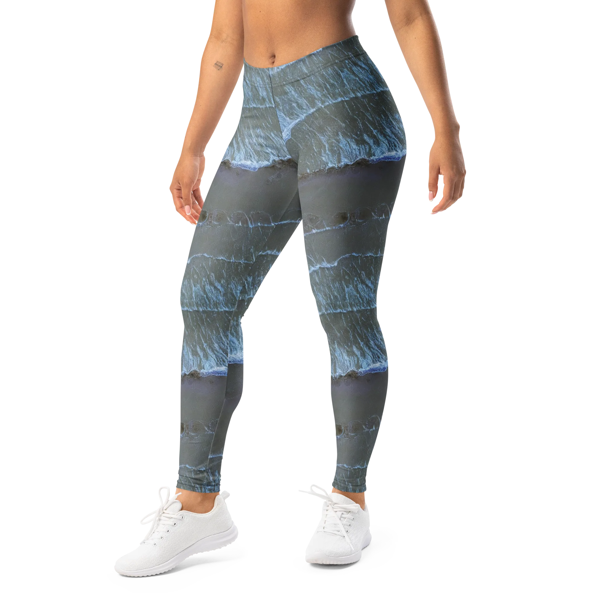Silver Surf on Leggings — Left Front