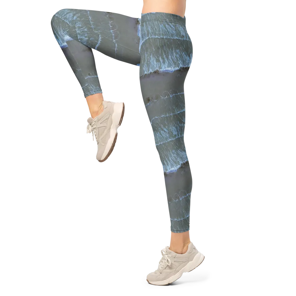 Silver Surf on Leggings — Left