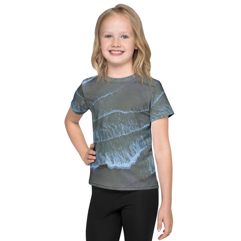 Silver Surf on Kids Crew Neck T-Shirt — Front