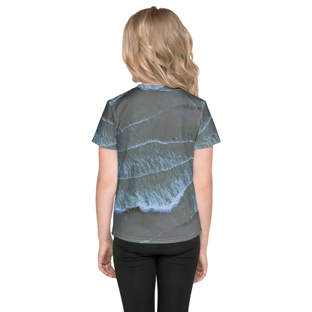 Silver Surf on Kids Crew Neck T-Shirt — Back