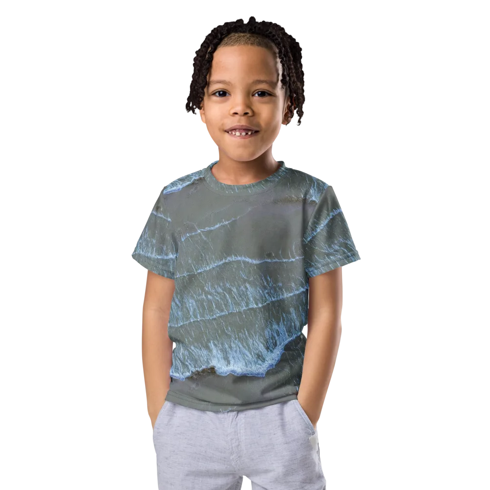 Silver Surf on Kids Crew Neck T-Shirt — Front