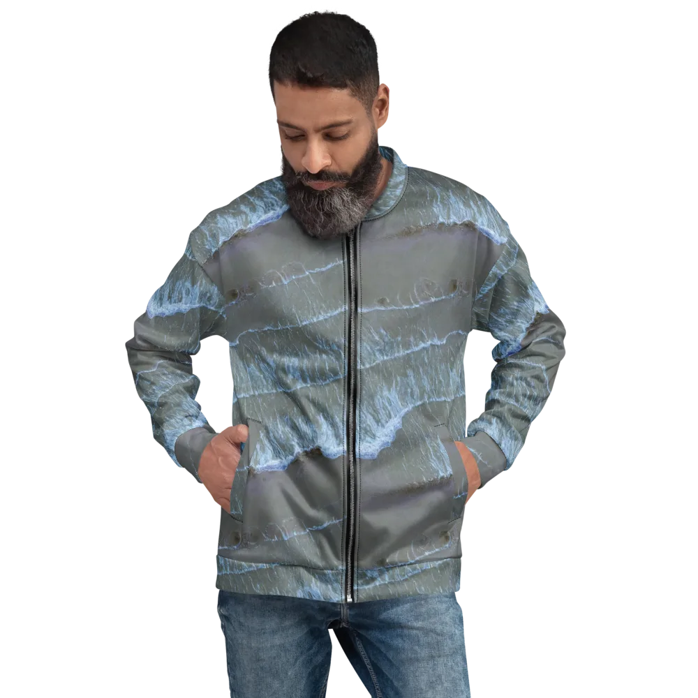 Silver Surf on Bomber Jacket — Front