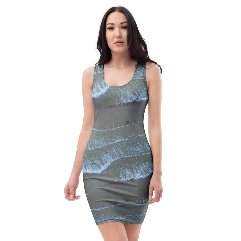 Silver Surf on Bodycon Dress — Front