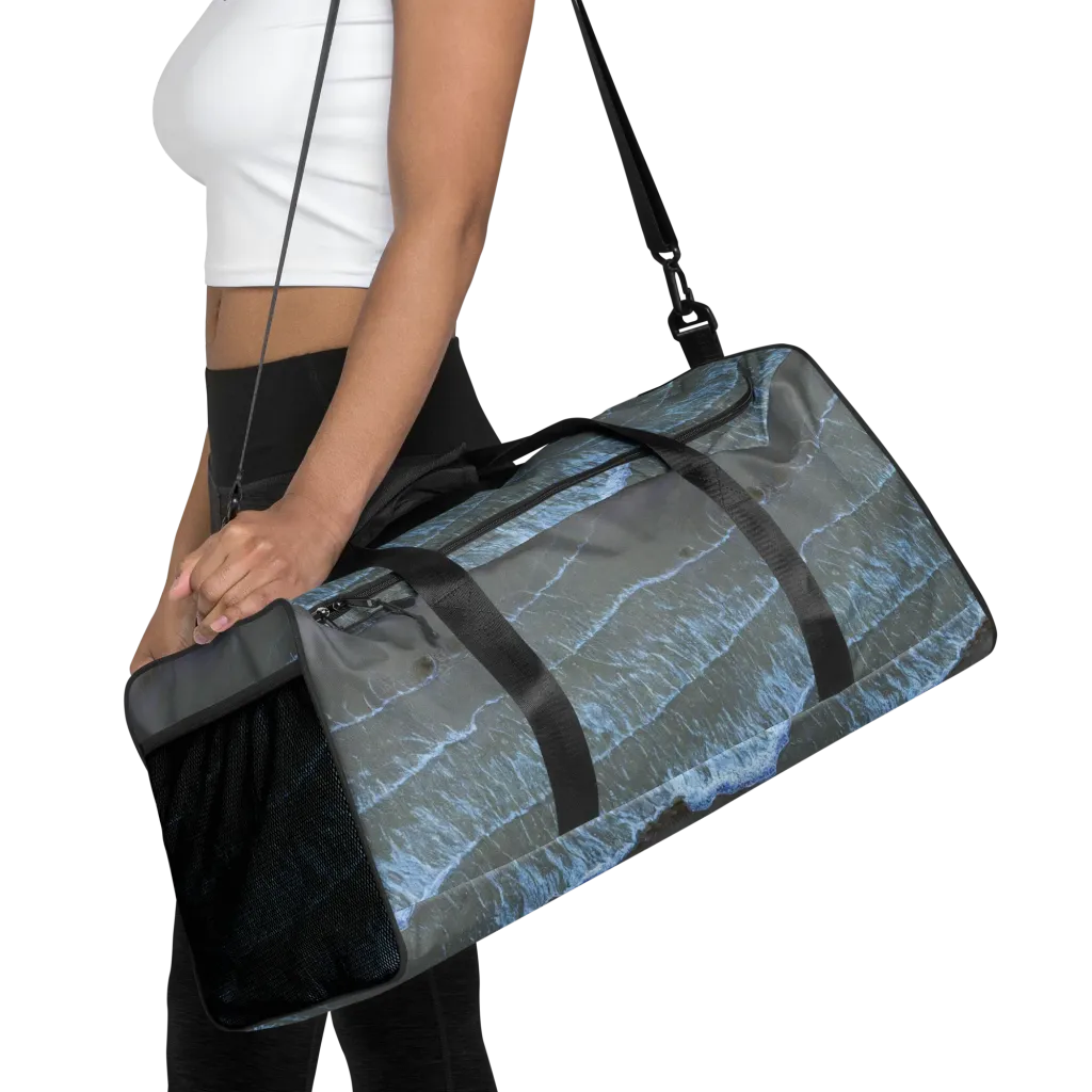 Silver Surf on Duffle Bag — Front