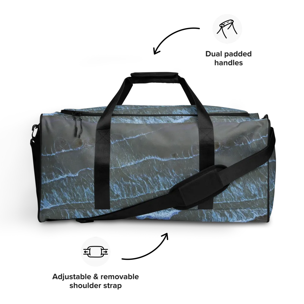 Silver Surf on Duffle Bag — Front