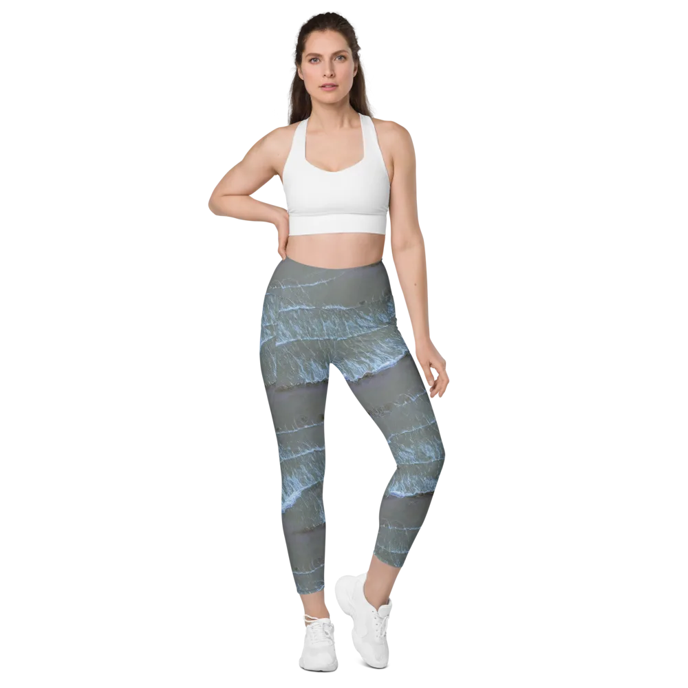 Silver Surf on Leggings with Pockets — Front