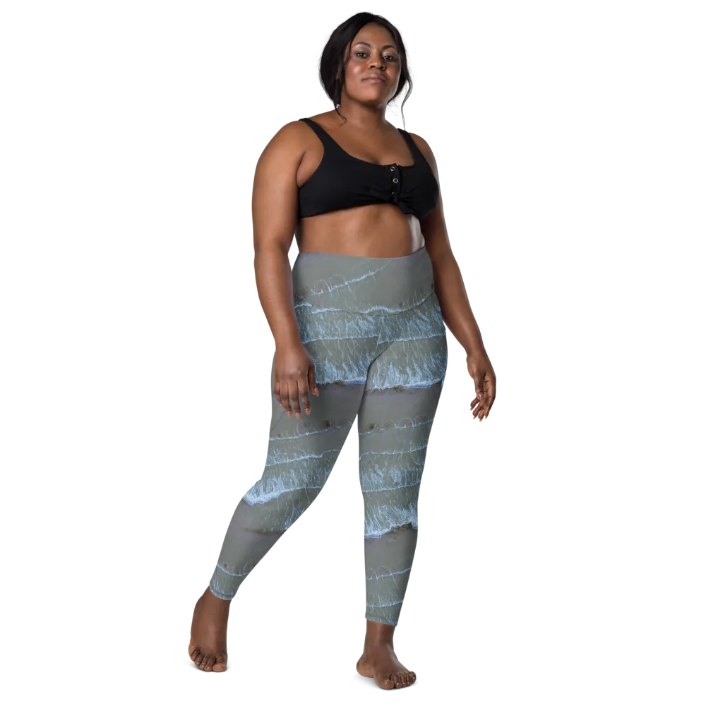 Silver Surf on Leggings with Pockets — Front