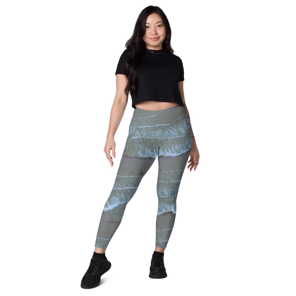 Silver Surf on Leggings with Pockets — Front