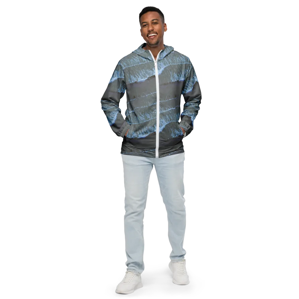 Silver Surf on Men's Windbreaker — Front