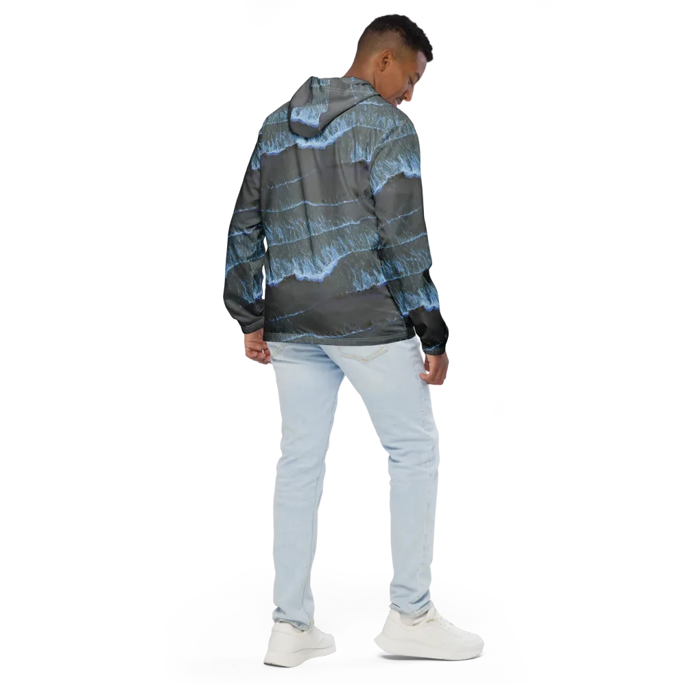 Silver Surf on Men's Windbreaker — Back