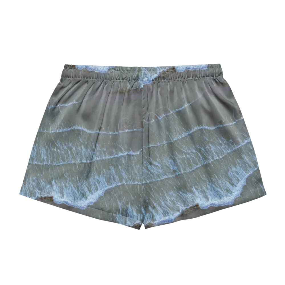 Silver Surf on Women's Pajama Shorts — Back