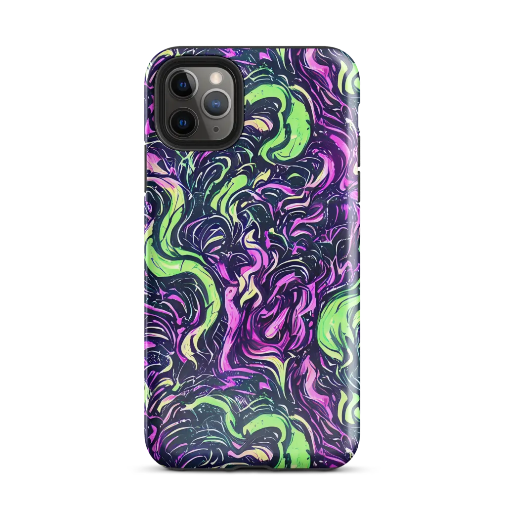 Neon Marbled Bloom on Tough Case for iPhone® — Front