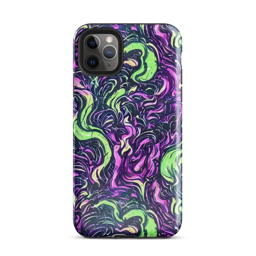 Neon Marbled Bloom on a Tough Case for iPhone®
